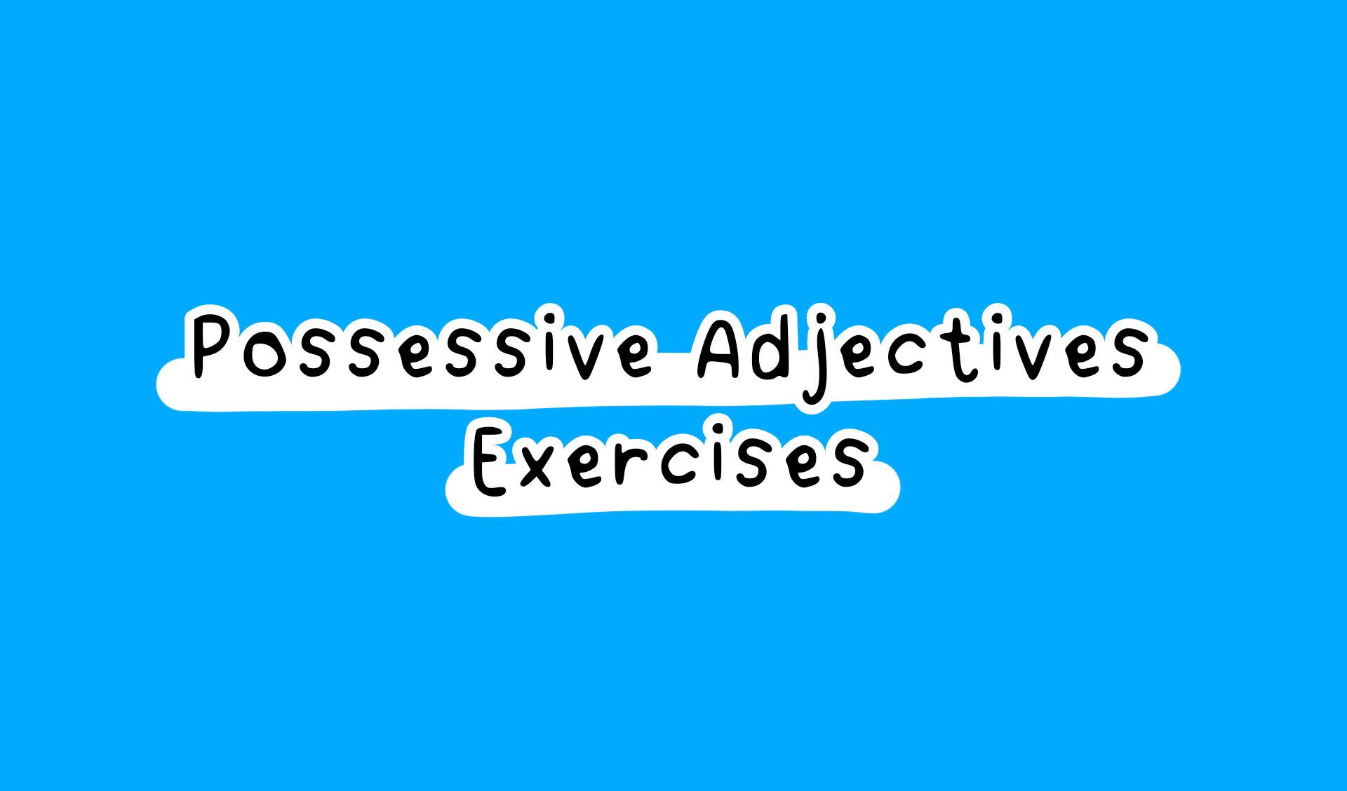 Possessive Adjectives Exercises