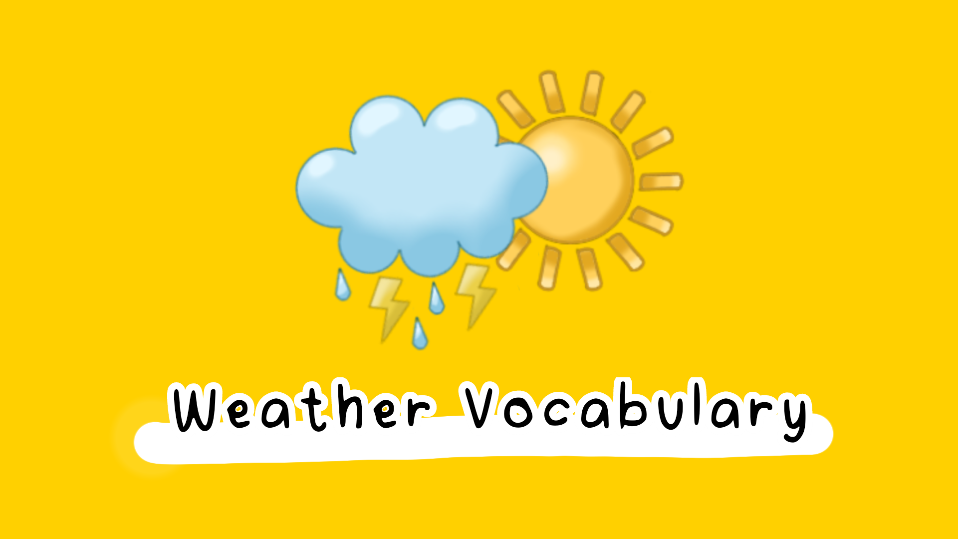 weather vocabulary list